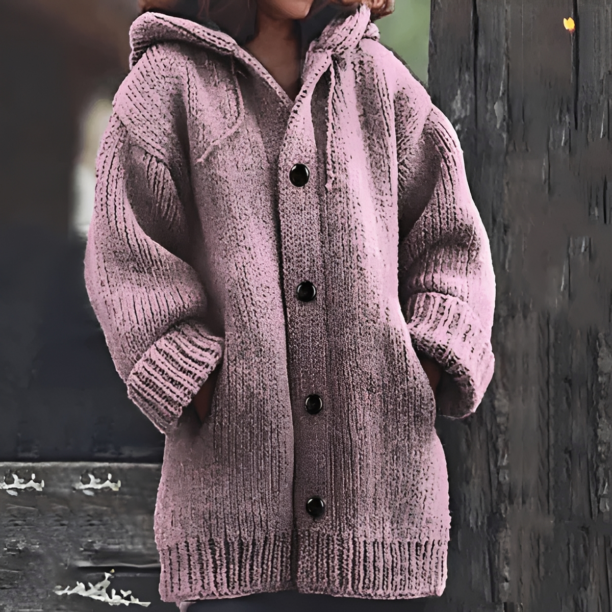 Renzel - Chaqueta acogedora y elegante