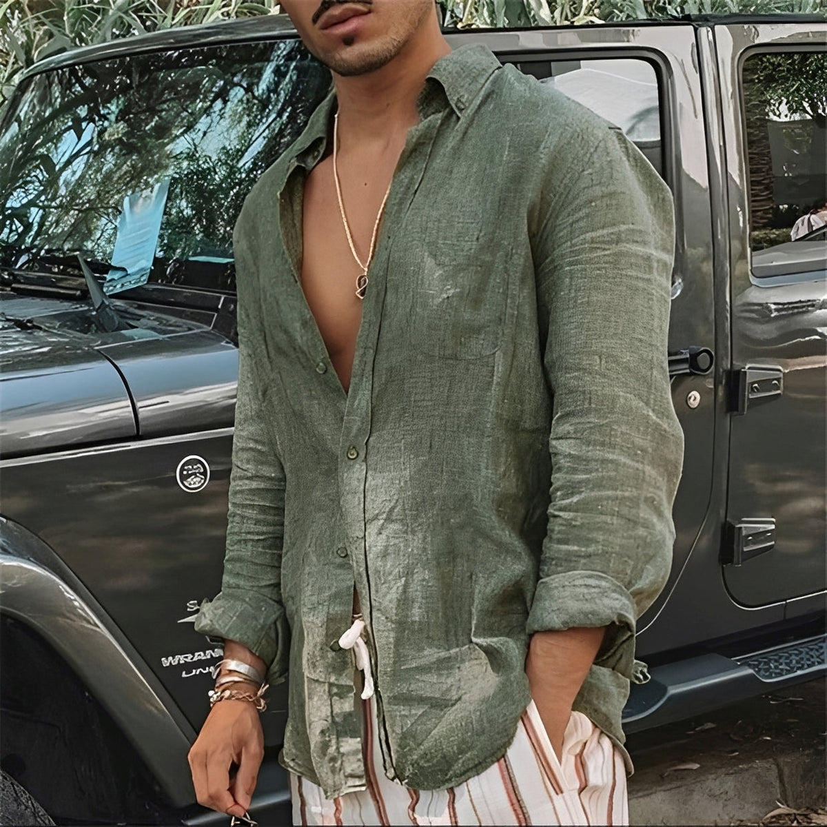 Harlo - Camiseta de manga larga cómoda