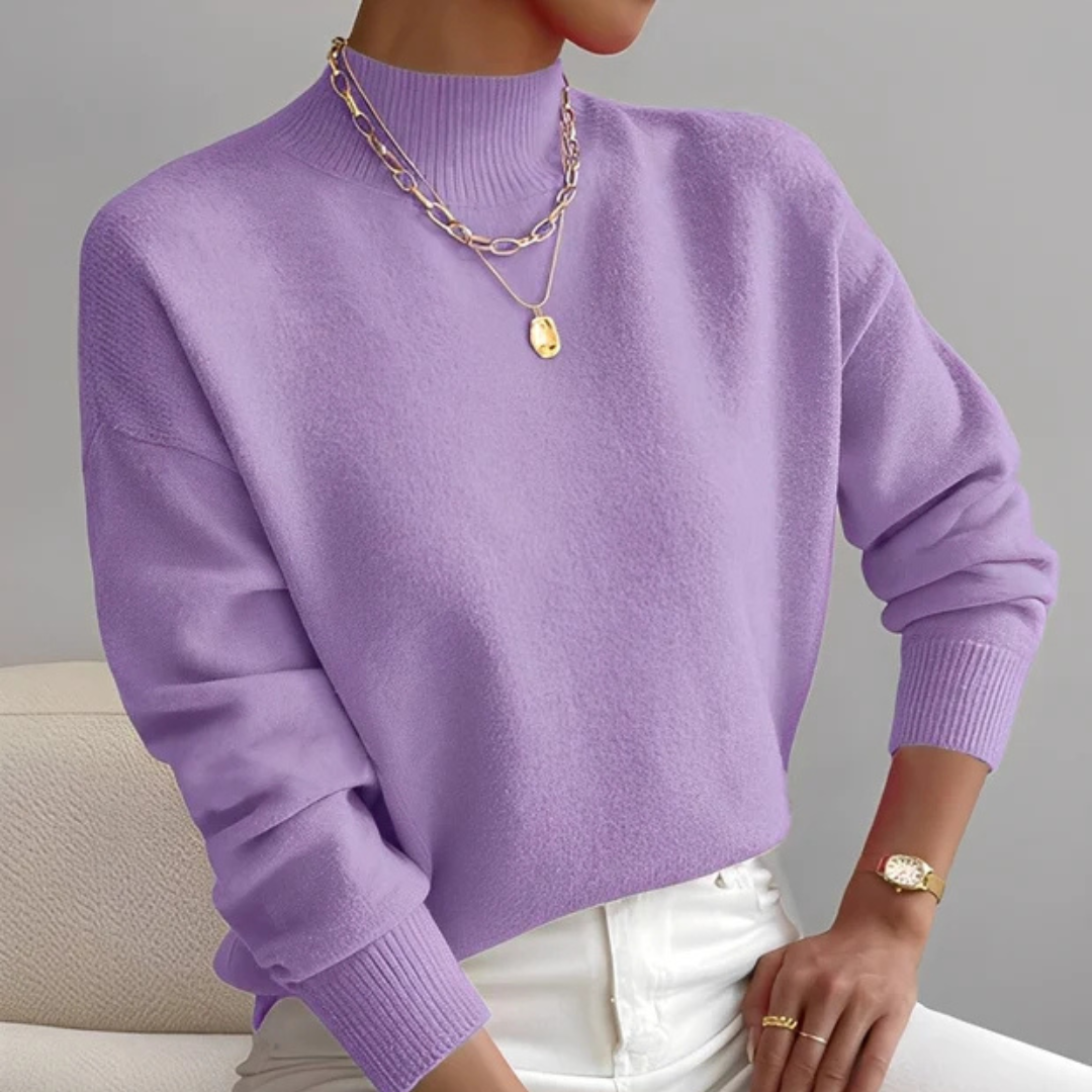 Roxana - Jersey cálido con cuello alto