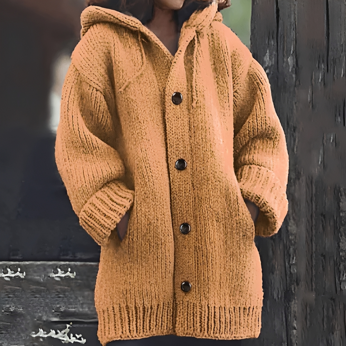 Renzel - Chaqueta acogedora y elegante