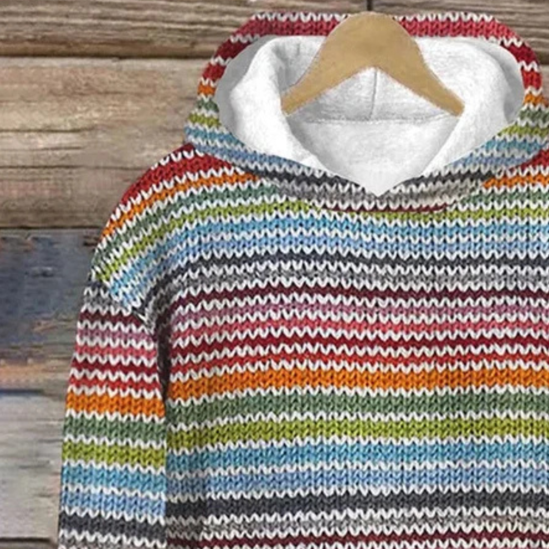 Maacah - Chaqueta elegante con capucha y diseño de rayas