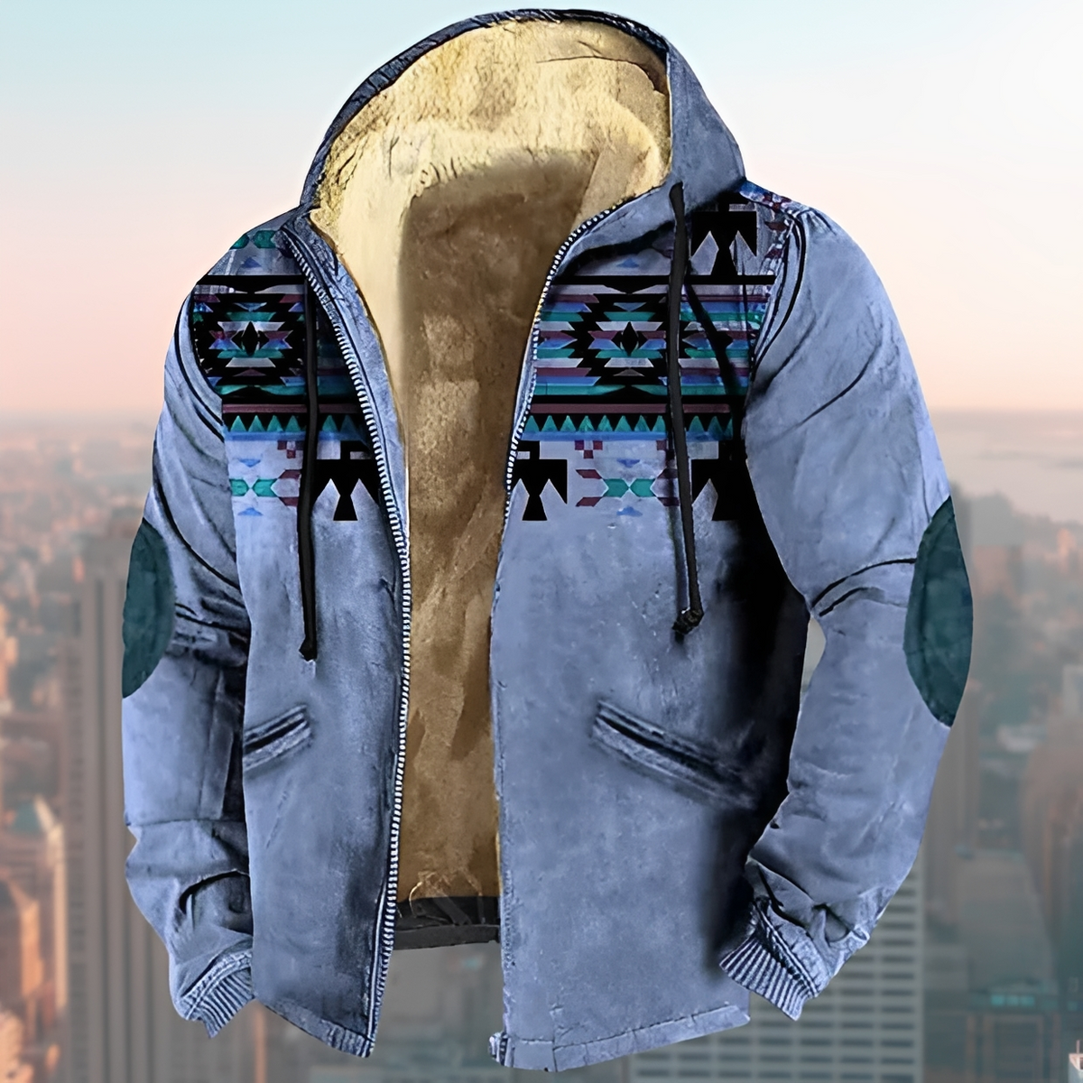 Laszlo - Chamarra con capucha estilo retro