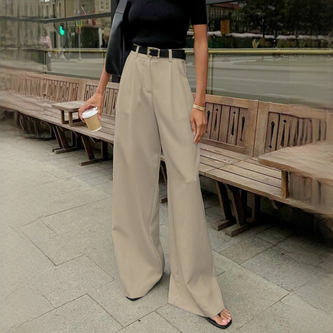 Marlene - Pantalones sofisticados de pierna ancha
