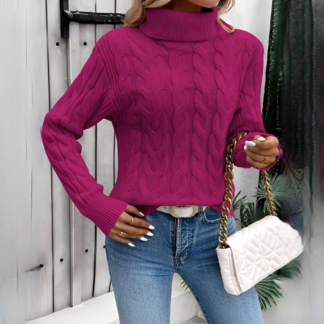 Amélie - Jersey de cuello alto cómodo