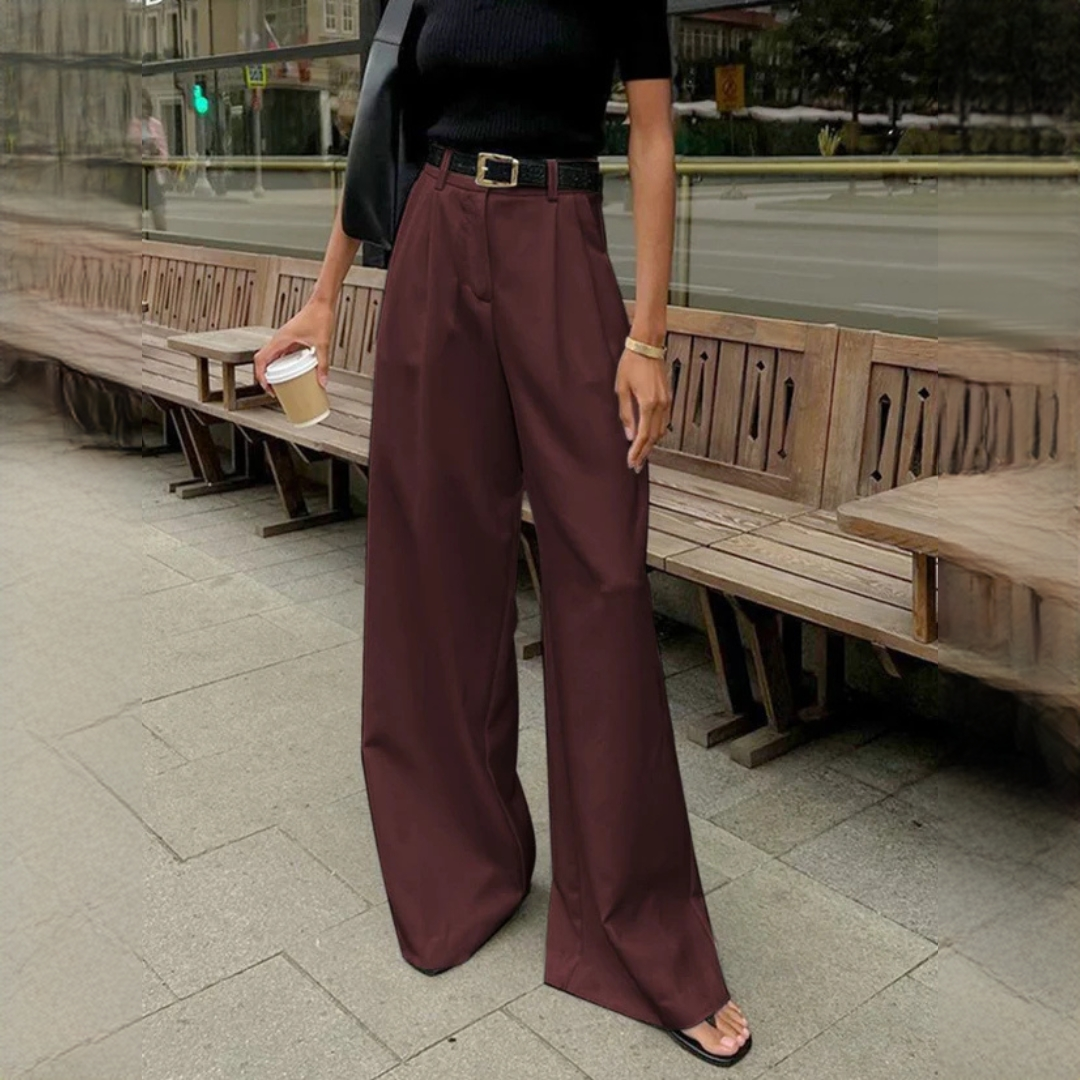 Marlene - Pantalones sofisticados de pierna ancha