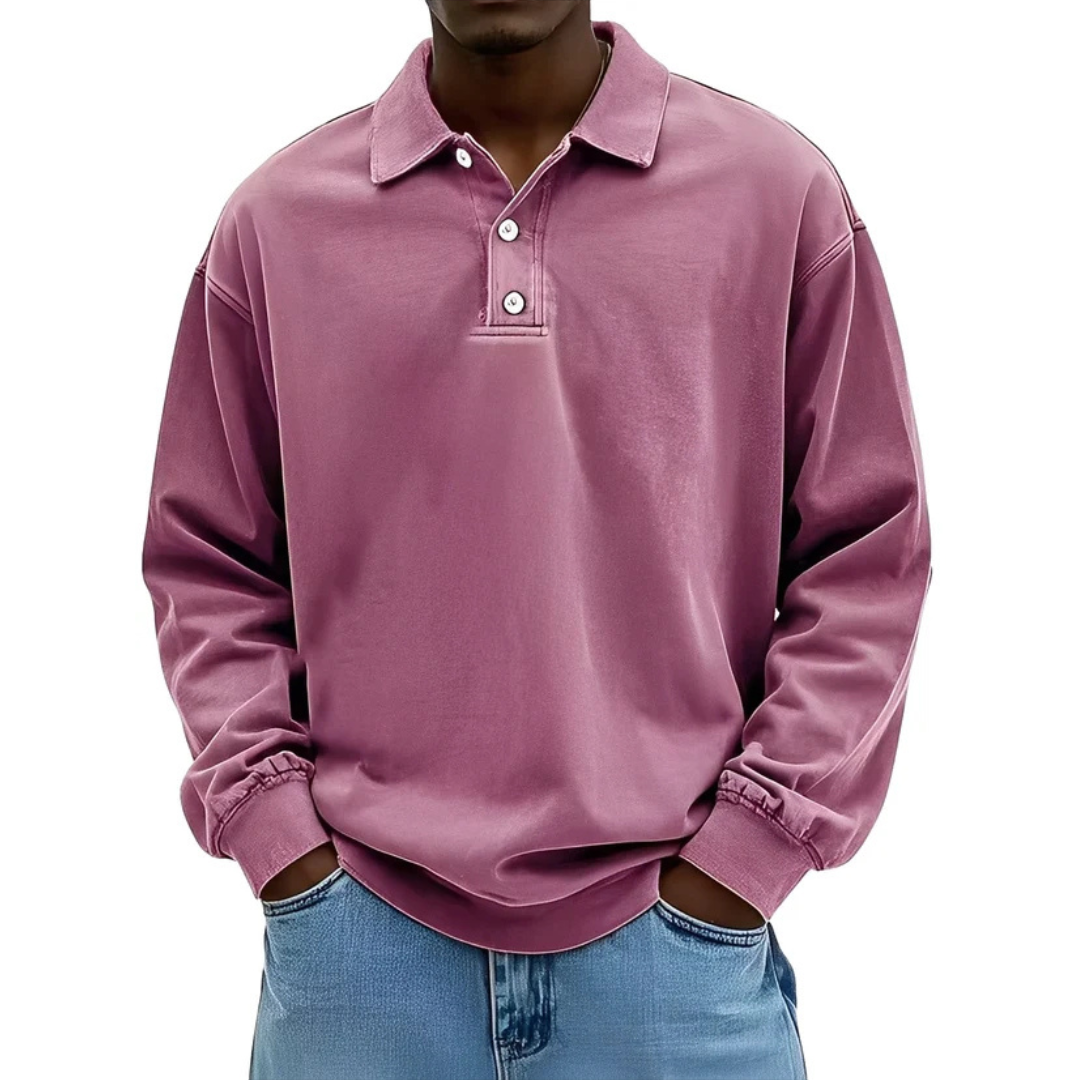 Clayton - Polo de manga larga con estilo contemporáneo