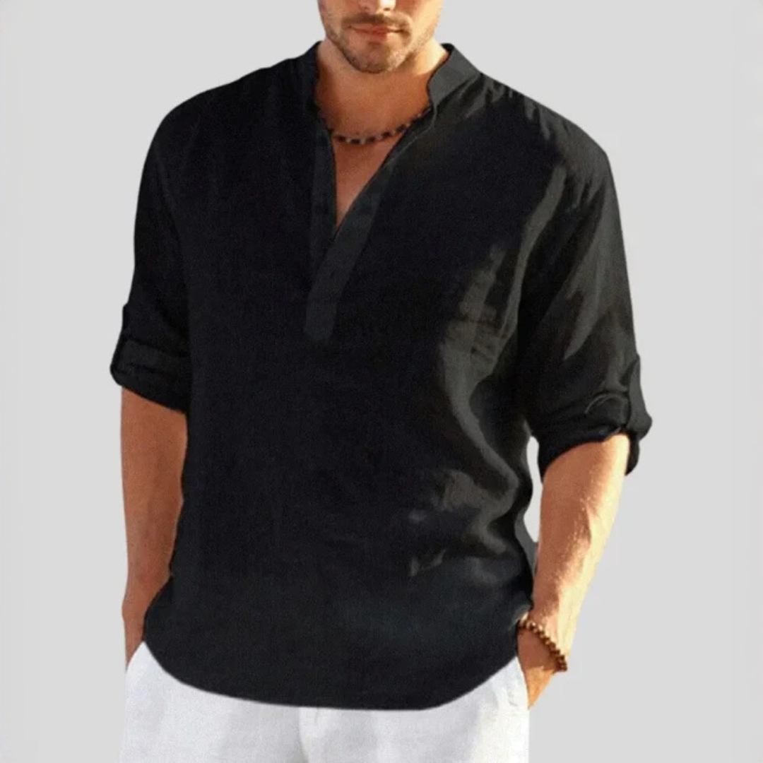 John - Camiseta casual con cuello en V