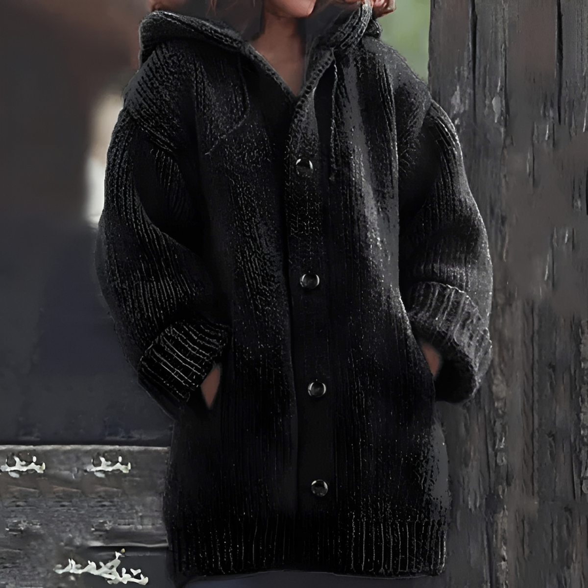 Renzel - Chaqueta acogedora y elegante