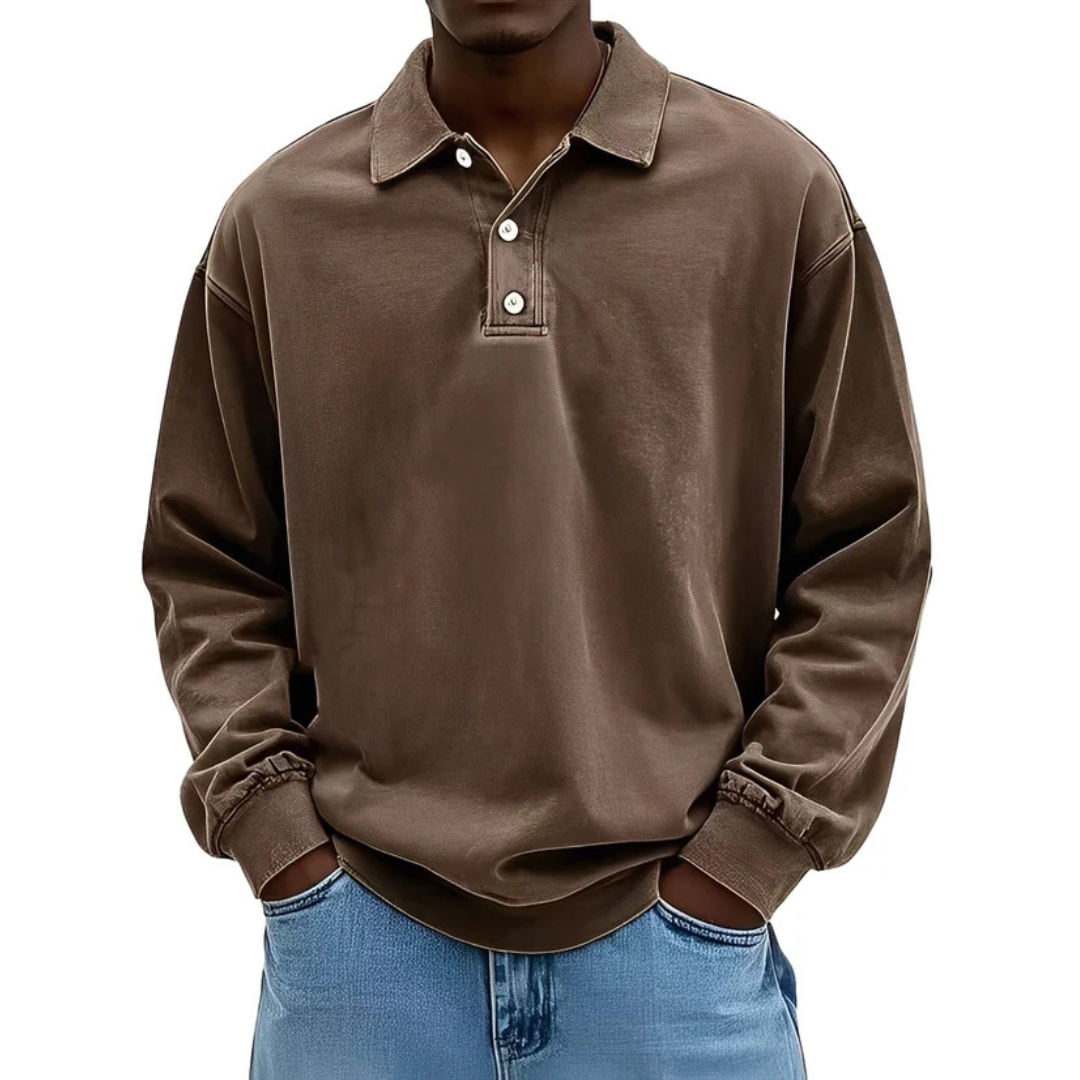 Clayton - Polo de manga larga con estilo contemporáneo