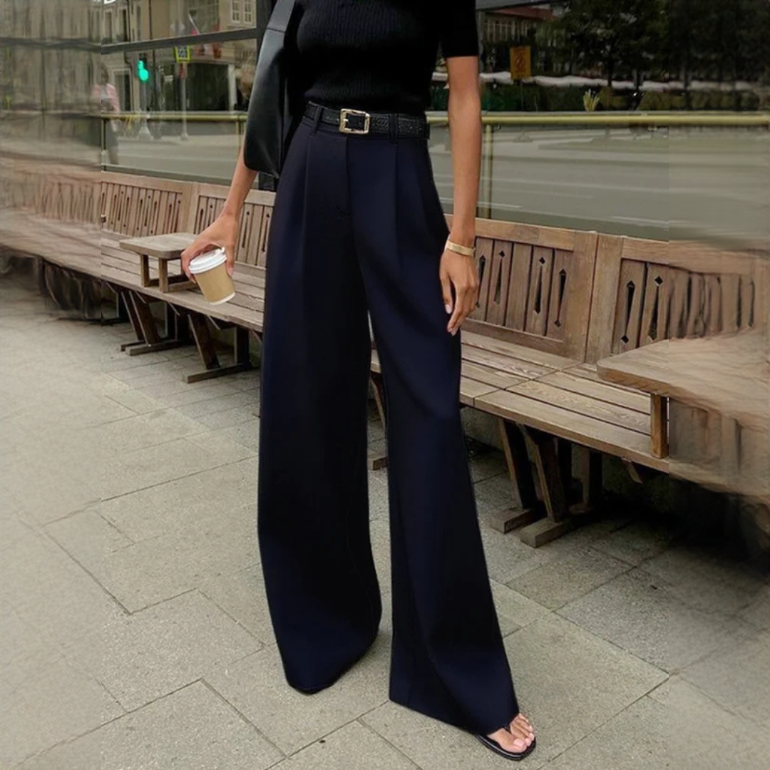 Marlene - Pantalones sofisticados de pierna ancha