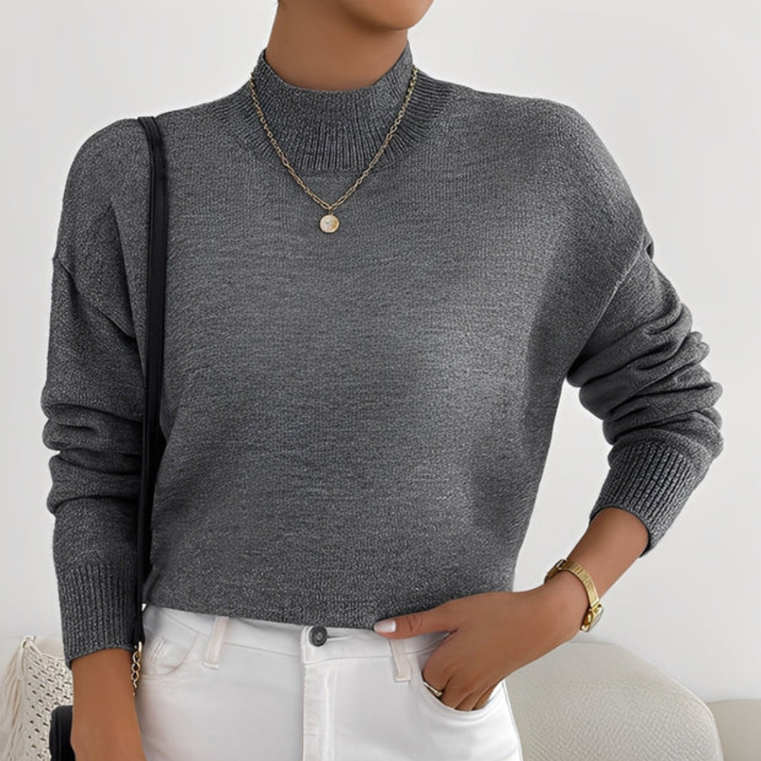 Roxana - Jersey cálido con cuello alto