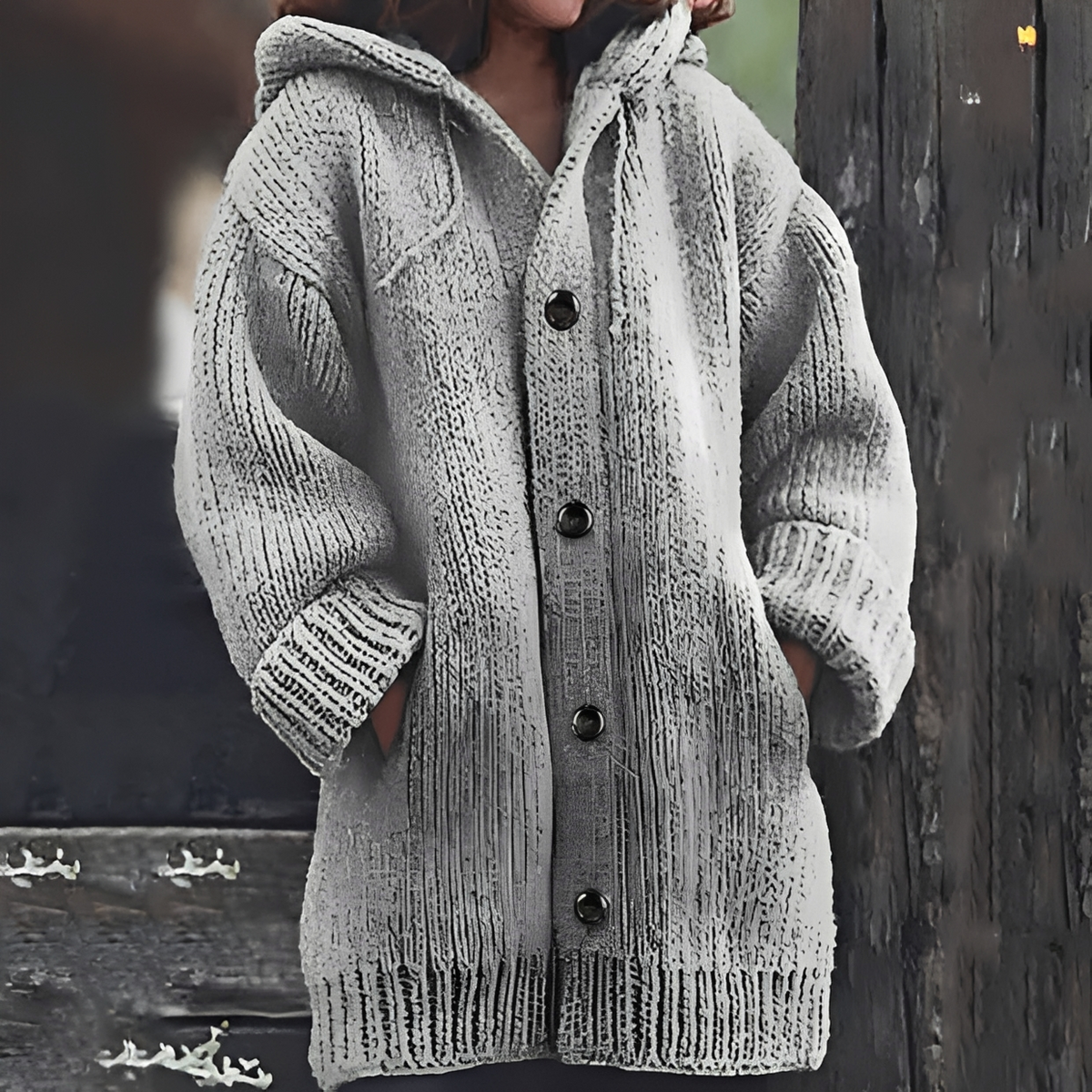 Renzel - Chaqueta acogedora y elegante