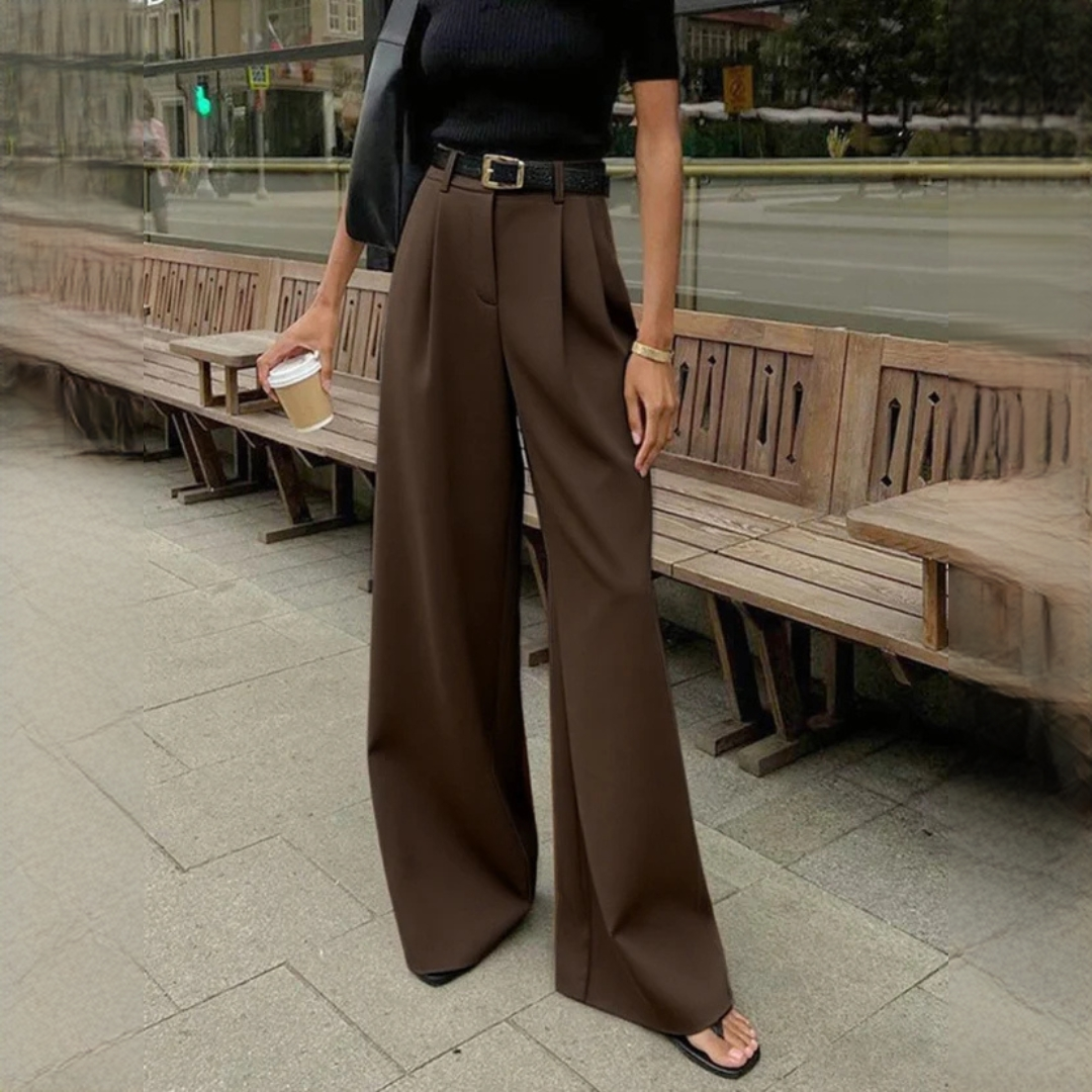 Marlene - Pantalones sofisticados de pierna ancha