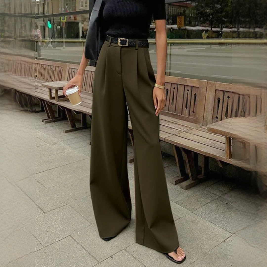 Marlene - Pantalones sofisticados de pierna ancha
