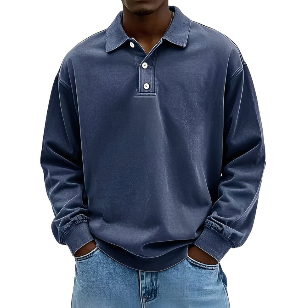 Clayton - Polo de manga larga con estilo contemporáneo