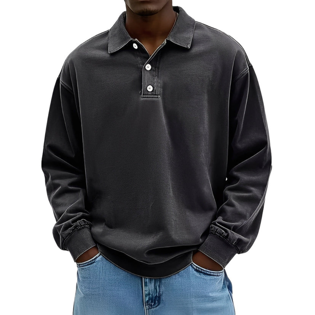 Clayton - Polo de manga larga con estilo contemporáneo