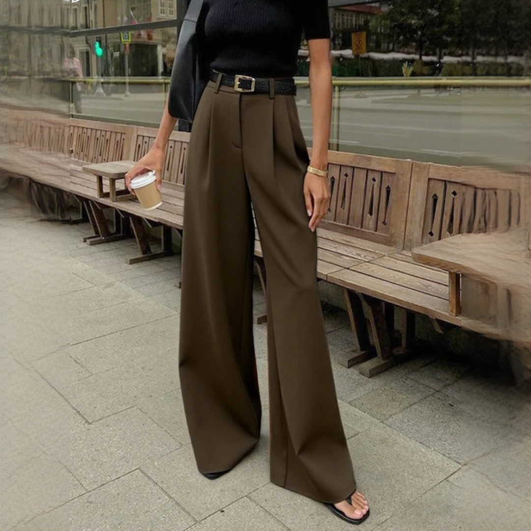 Marlene - Pantalones sofisticados de pierna ancha