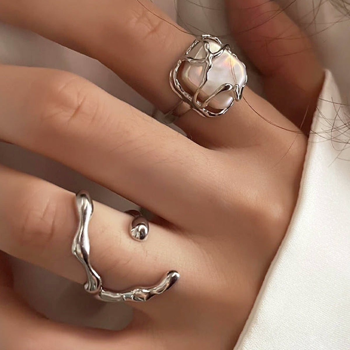 Marian – Anillo de plata con perla
