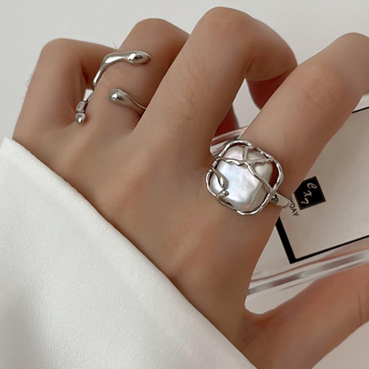 Marian – Anillo de plata con perla