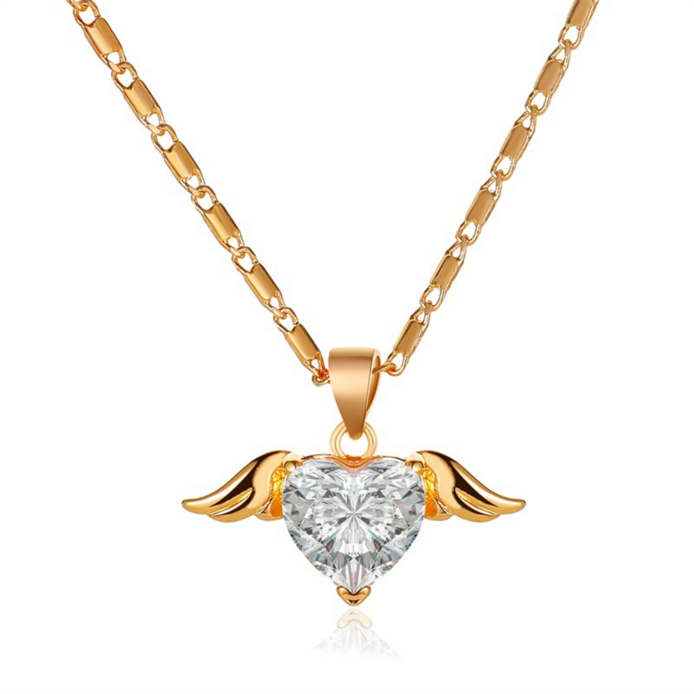 Collar Alas de Amor - Cadena de Corazones y Alas