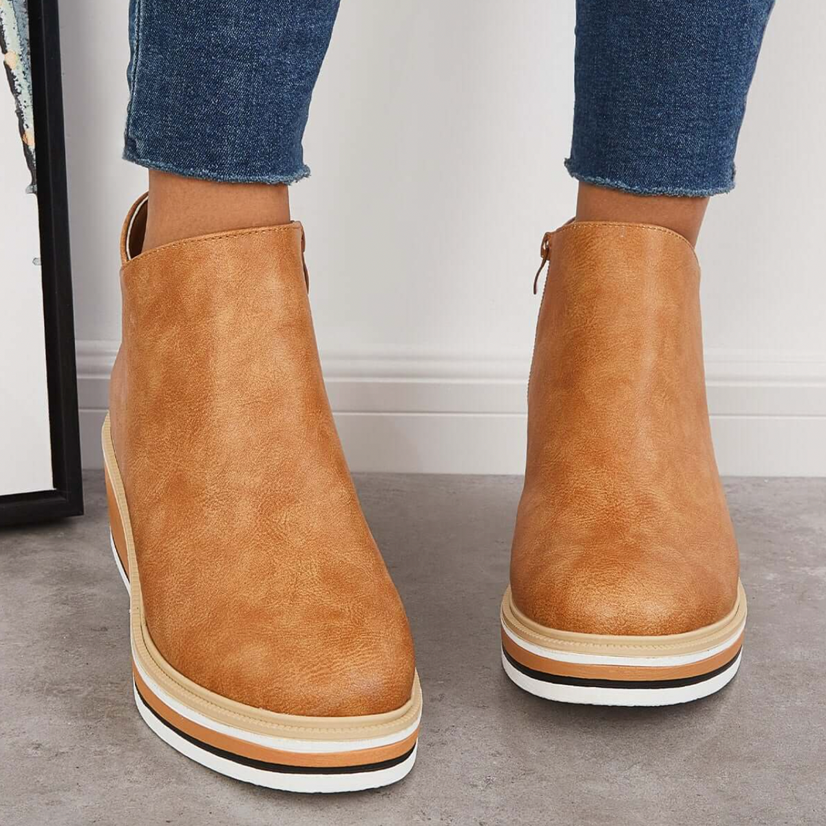 Mari Stella - Zapatos casuales con costuras decorativas