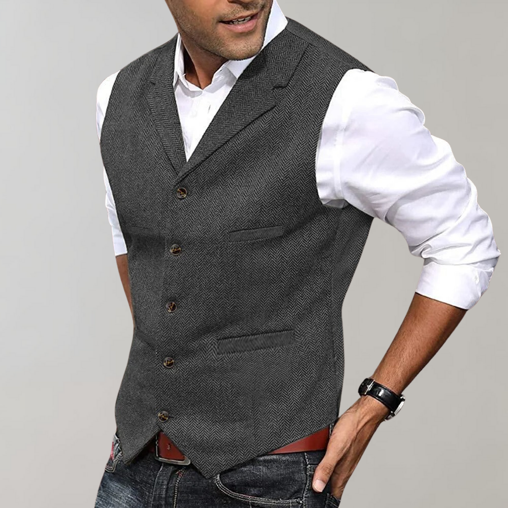 Benedicto - Chaleco Elegante de Tela para Hombre | Moda