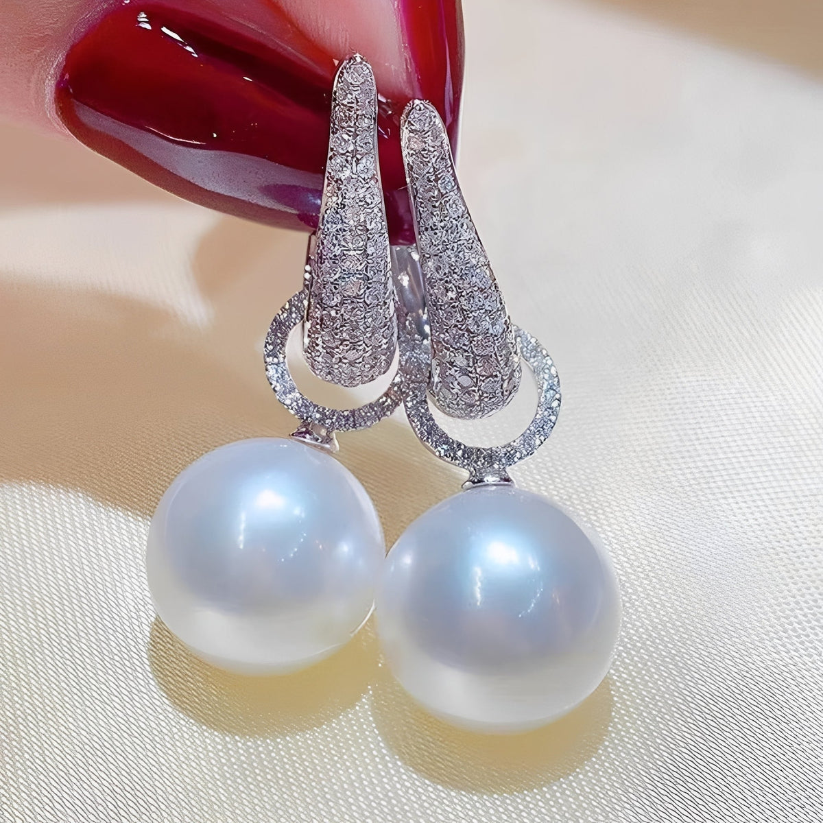 Thalia – Pendiente de clip de moda con efecto elegante de circonio
