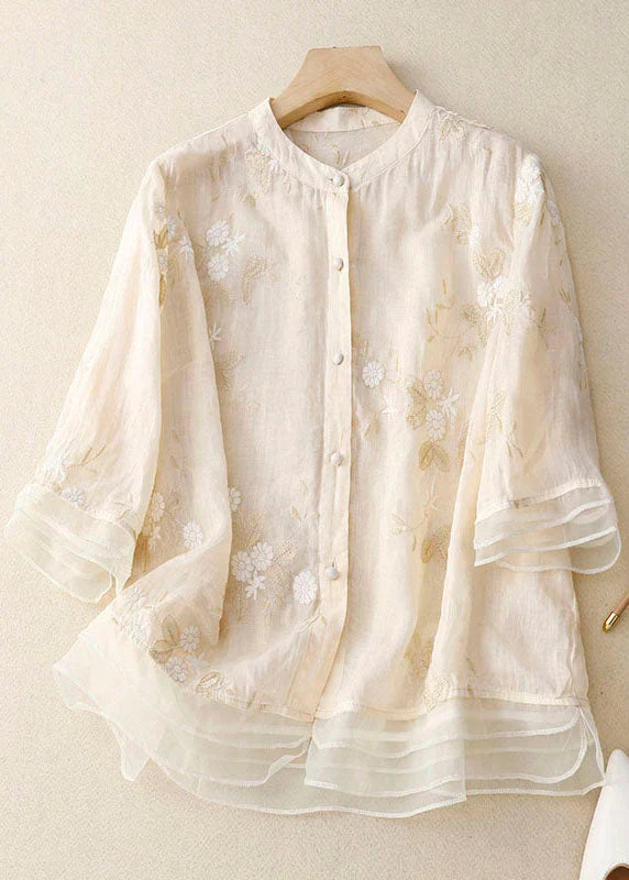 Kourtney – Camisa elegante para mujeres con bordados