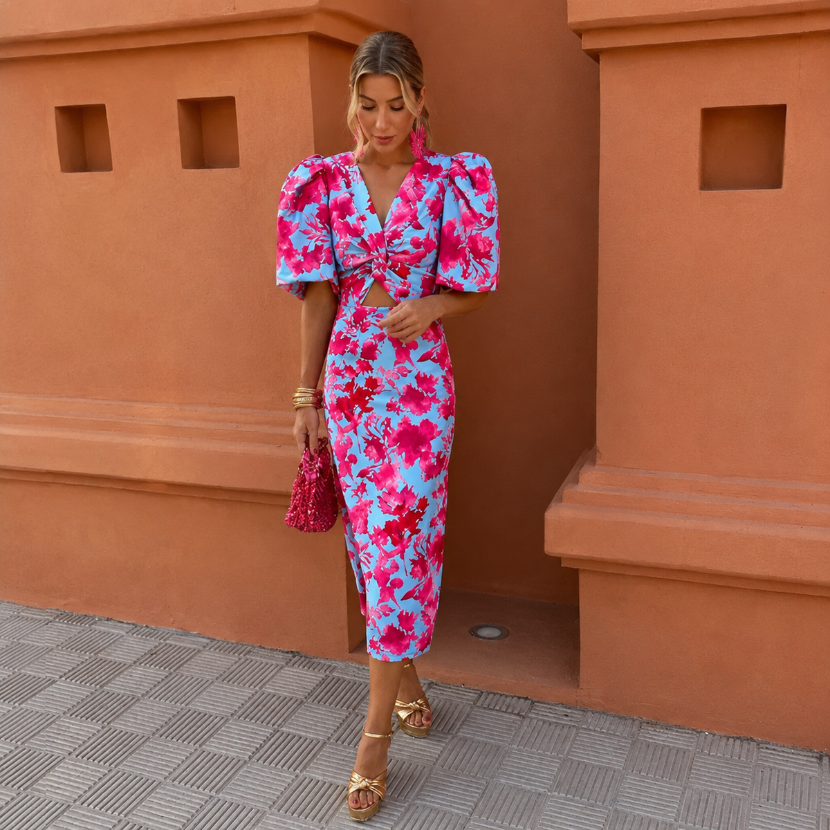 Glecy - Elegante vestido de mujer con mangas sueltos