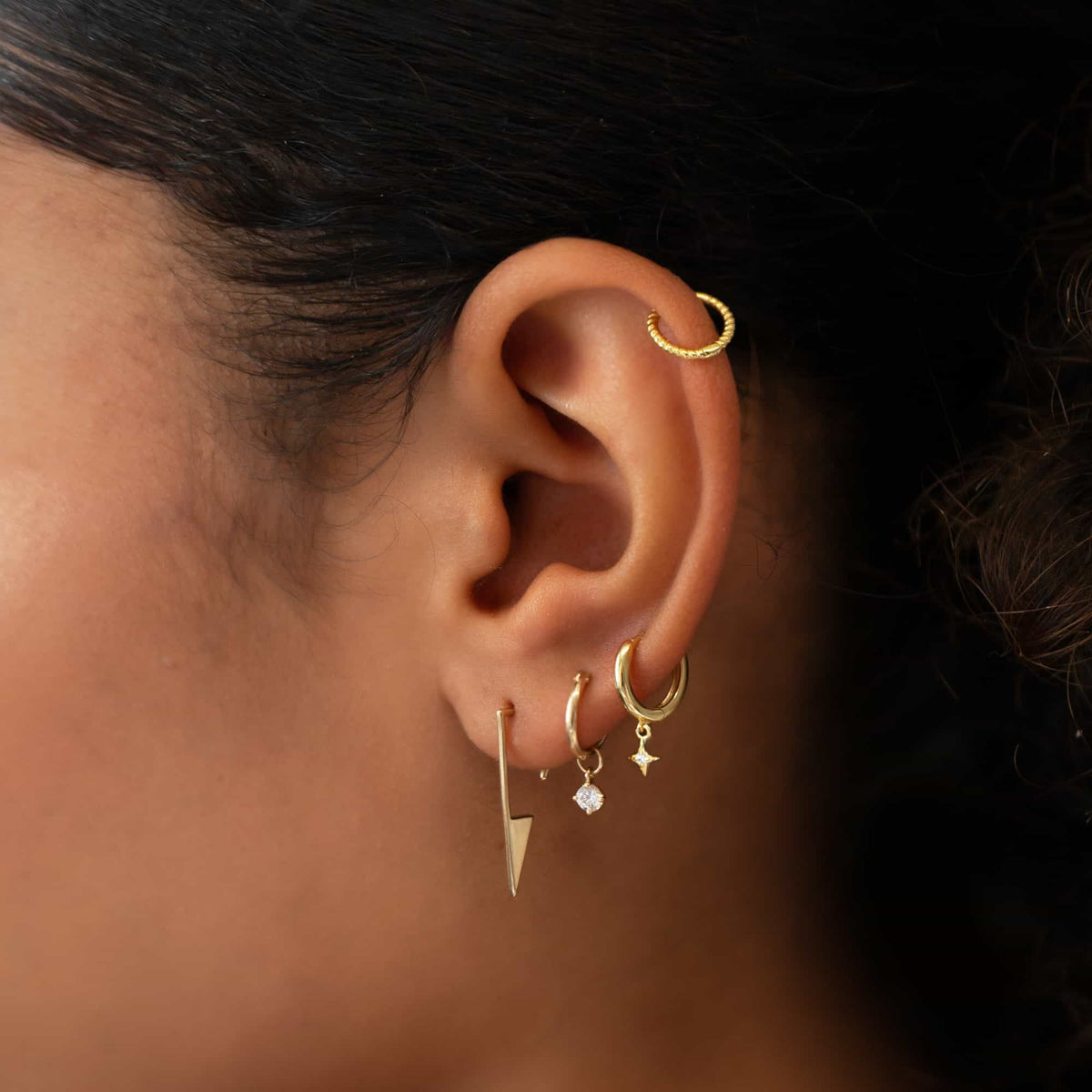 Pendientes Huggie de aro clásicos