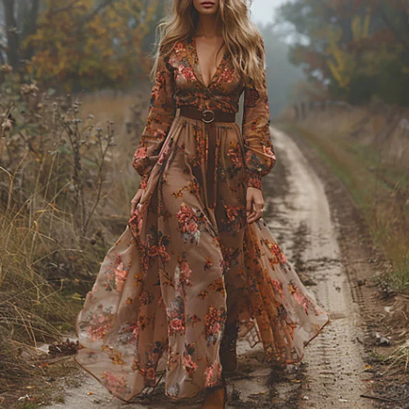 Selvara – Vestido maxi boho elegante para mujer