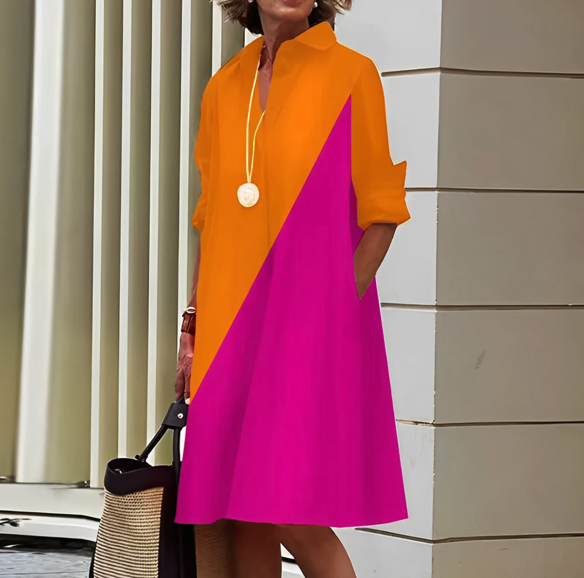 Alissa - Vestido midi para mujer, elegante y cómodo.