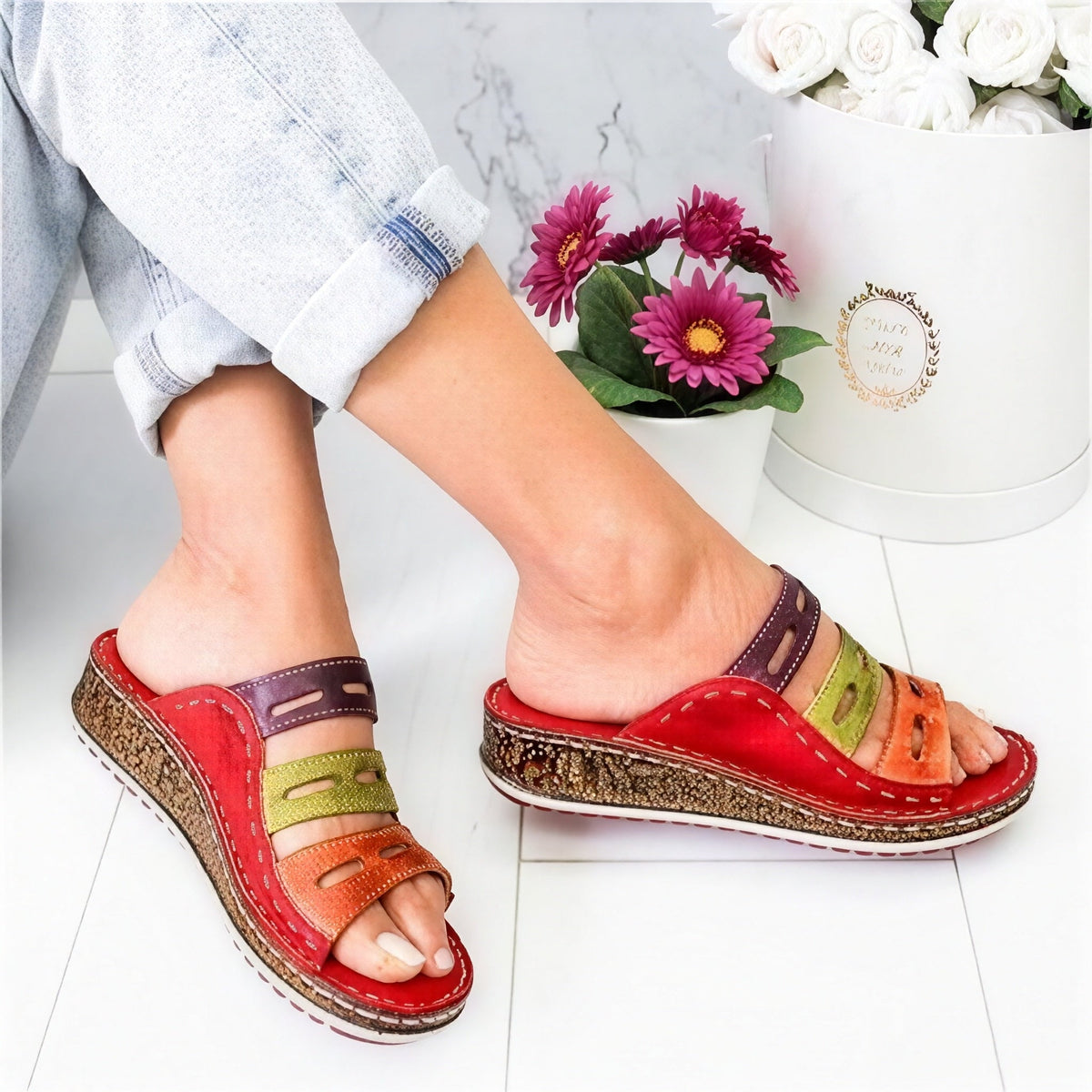 Stella - Sandalias con tacón en cuña