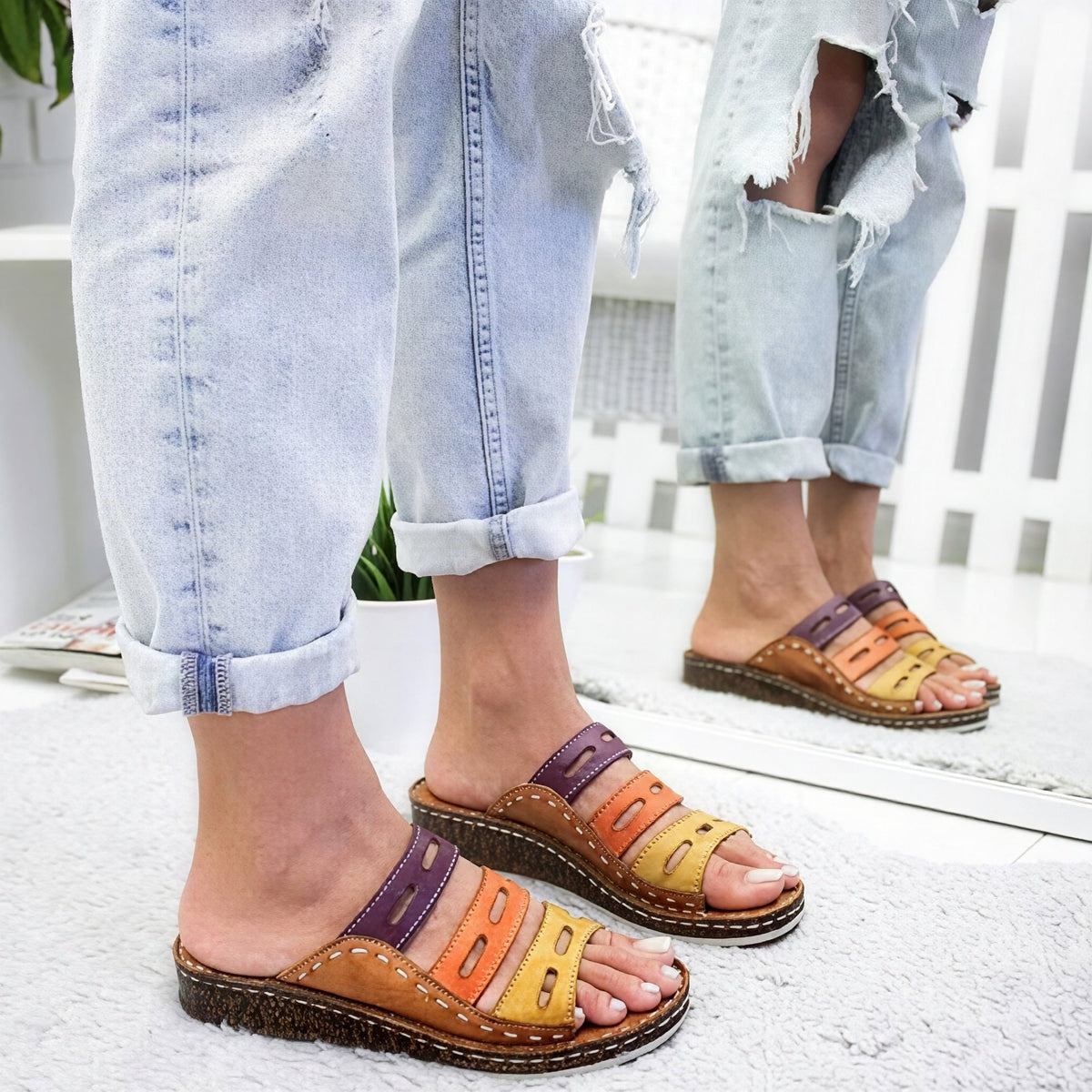 Stella - Sandalias con tacón en cuña
