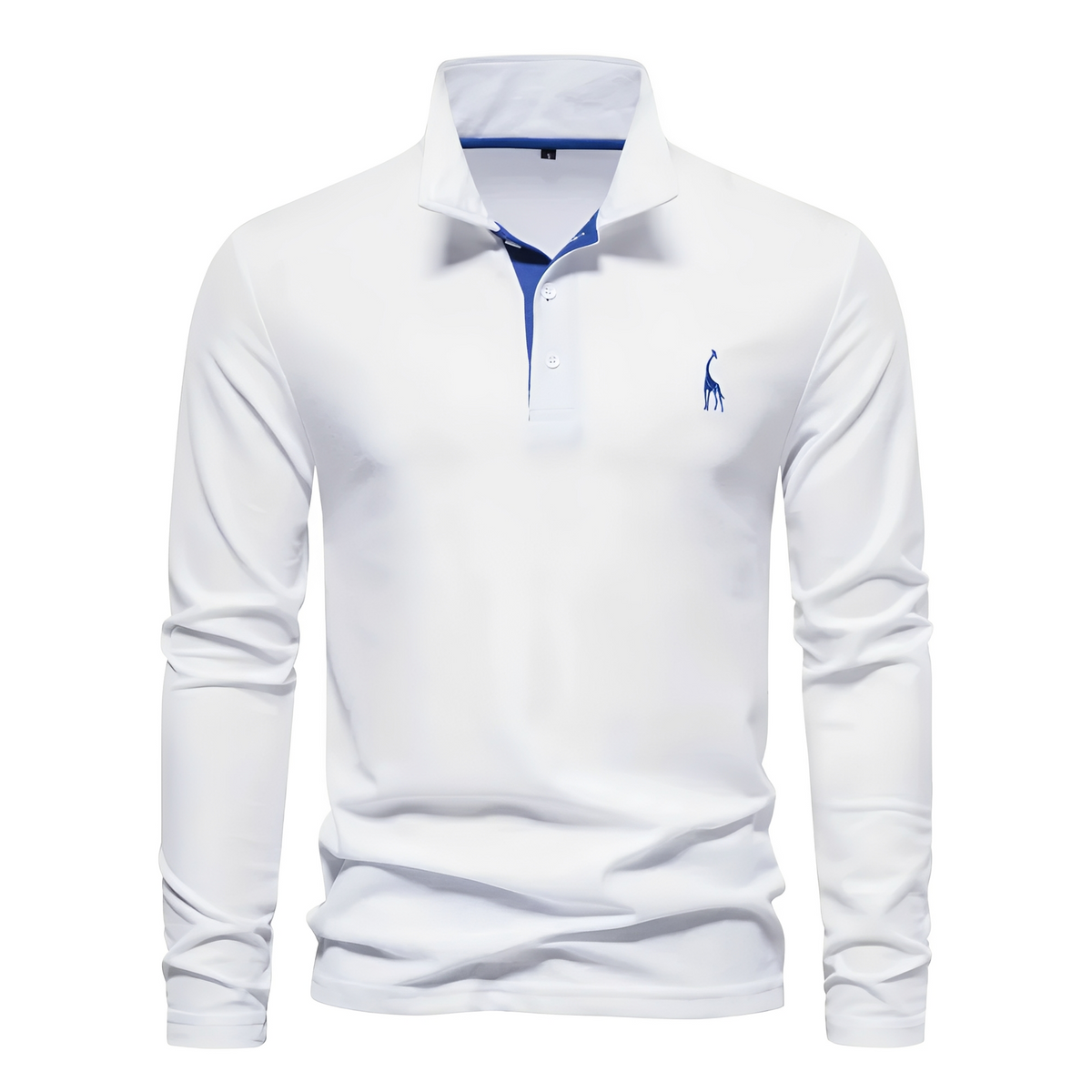 Antoine - Polo casual de manga larga para hombres