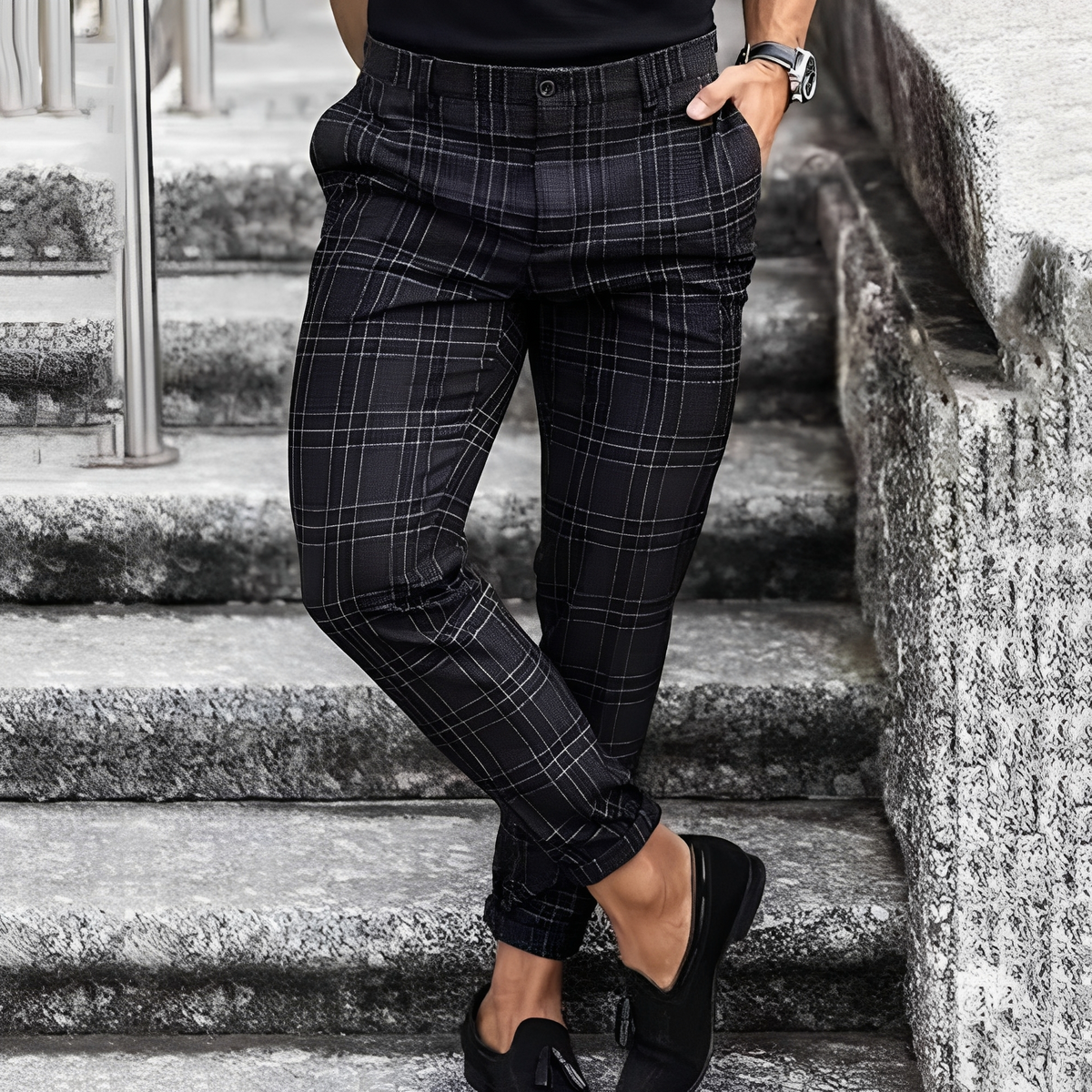 Elezer - Pantalón de verano informal para hombre