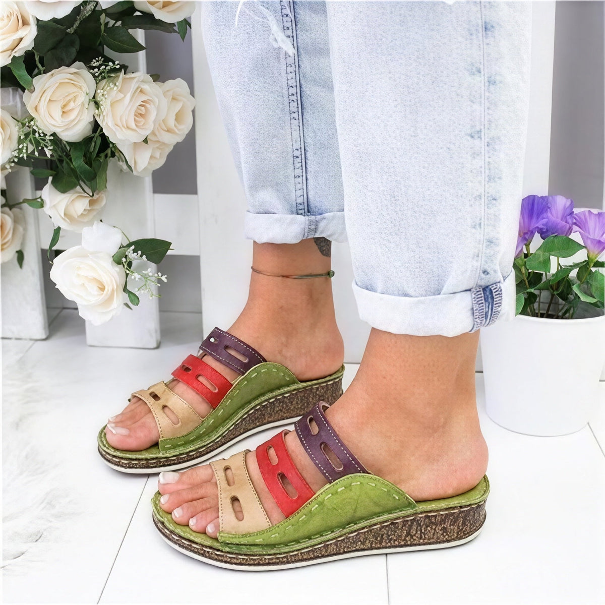 Stella - Sandalias con tacón en cuña