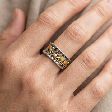 Eli – Anillo vintage dorado de elefante