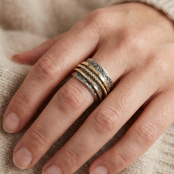 Cherilyn – Anillo Antiguo Vintage en Oro y Plata