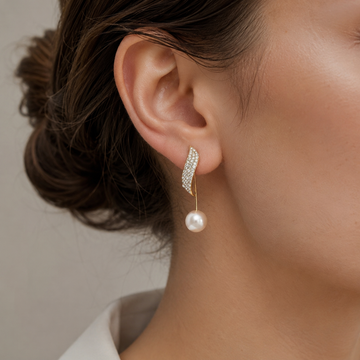 Lumine – Pendientes atractivos con perlas y elegante dorado