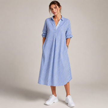 Célia - Vestido Cómodo con Cuello y Escote en V