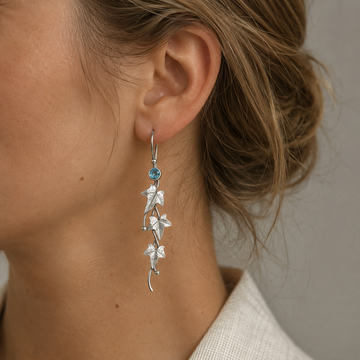 Elowen – Pendientes retro con hojas de hada