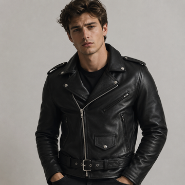 Brandon - Chaqueta de motociclista con múltiples bolsillos para hombres