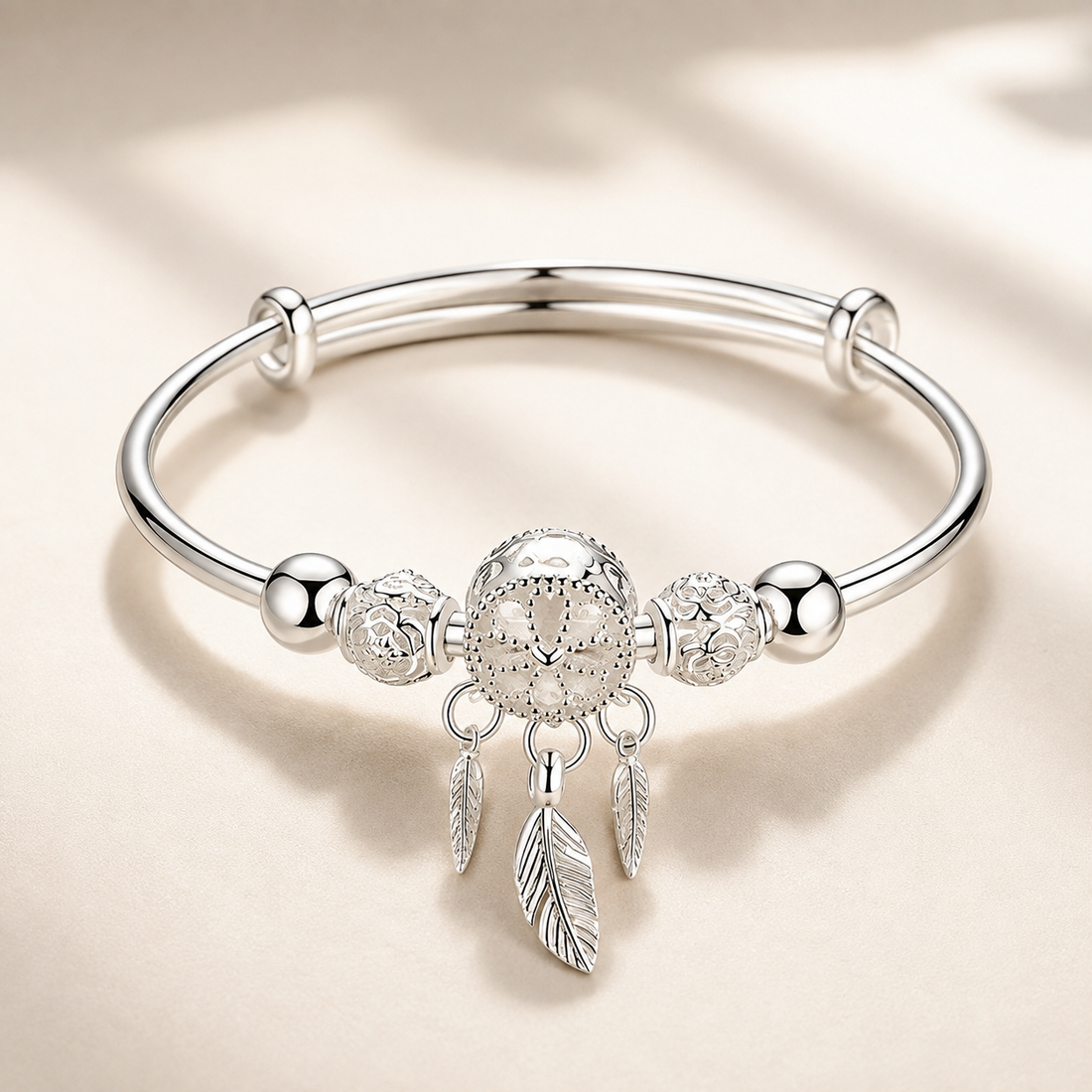 Aiyana – Pulsera atrapasueños regulable en plata 925
