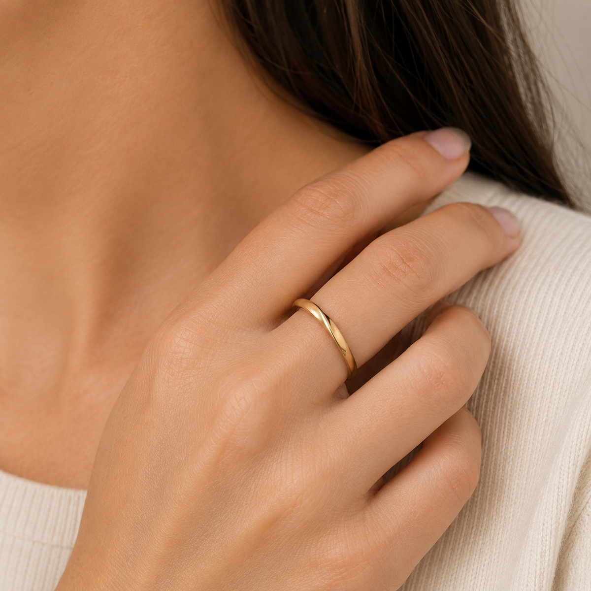 Bree – Anillo de oro elegante