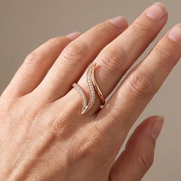 Brianna – Anillo dorado con diamantes