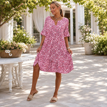 Lilian - Vestido Elegante Floral y Suelto