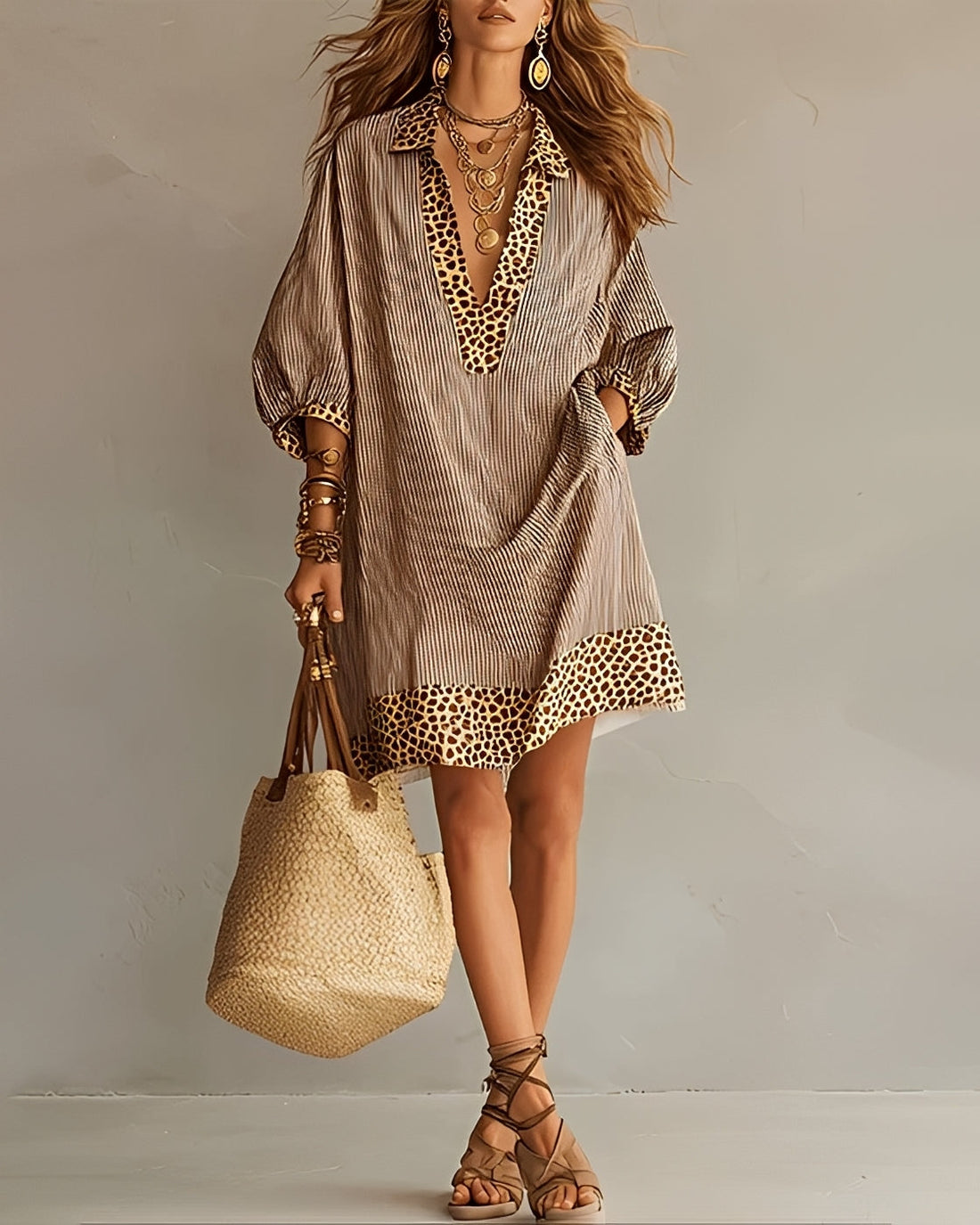 Abbie - Vestido Elegante con Panel Suelto
