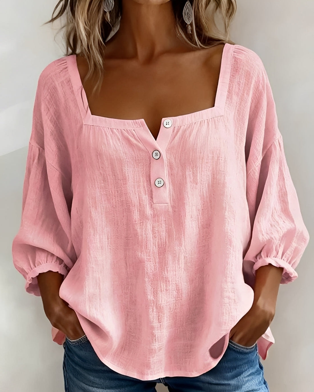 Corey - Blusa Casual de Manga Larga