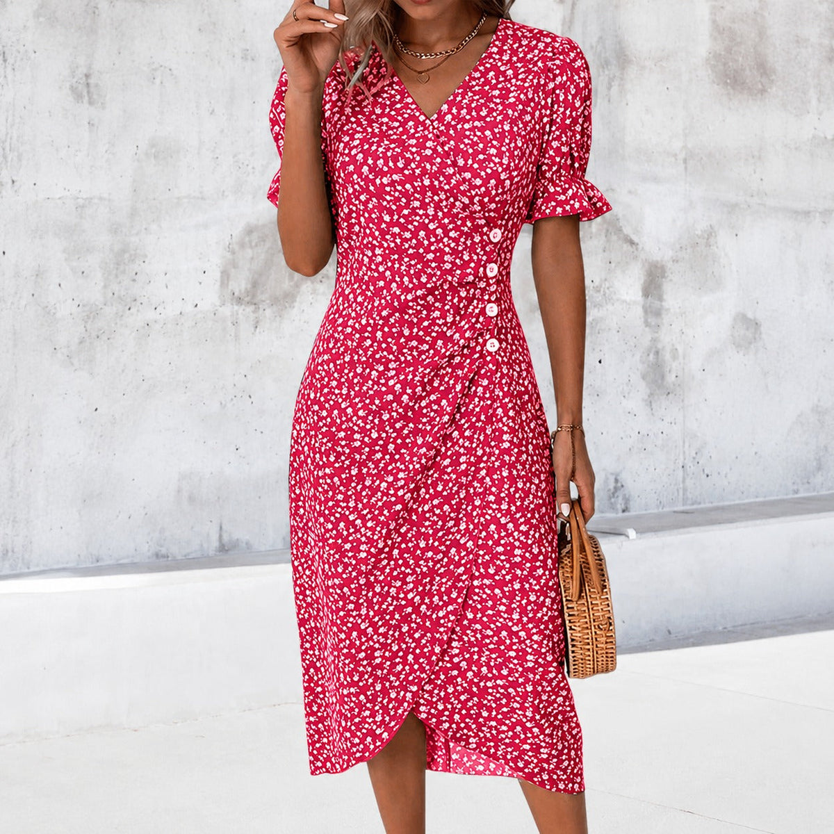Gabriella - Vestido Irregular Floral Estiloso